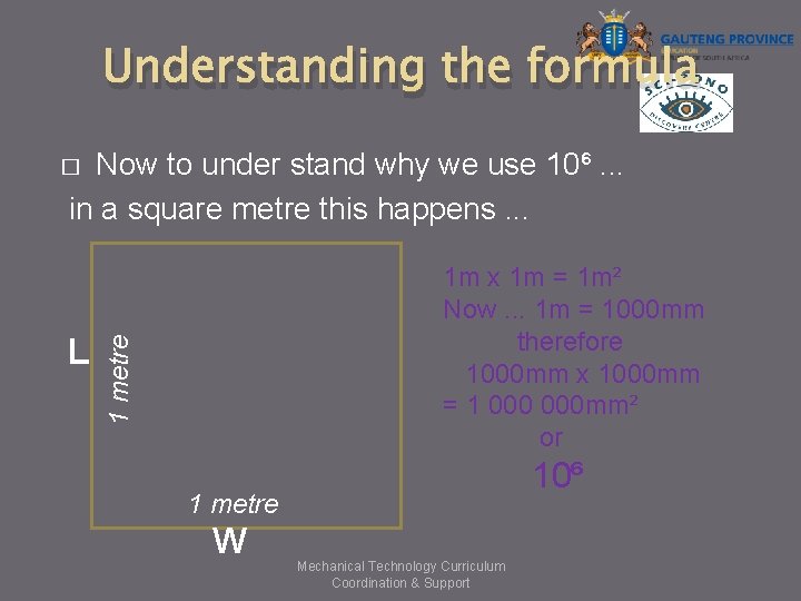 Understanding the formula Now to under stand why we use 10⁶. . . in