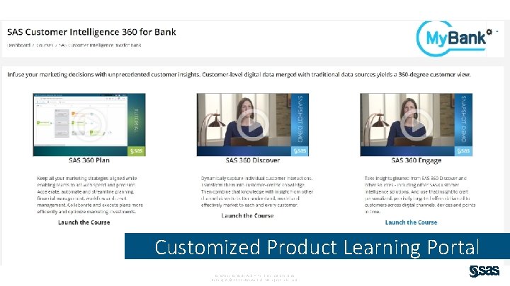 Customized Product Learning Portal Company Confident ial – For Internal Us e O nly