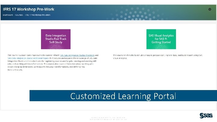 Customized Learning Portal Company Confident ial – For Internal Us e O nly Copyright