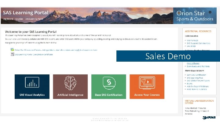 Sales Demo Company Confident ial – For Internal Us e O nly Copyright ©