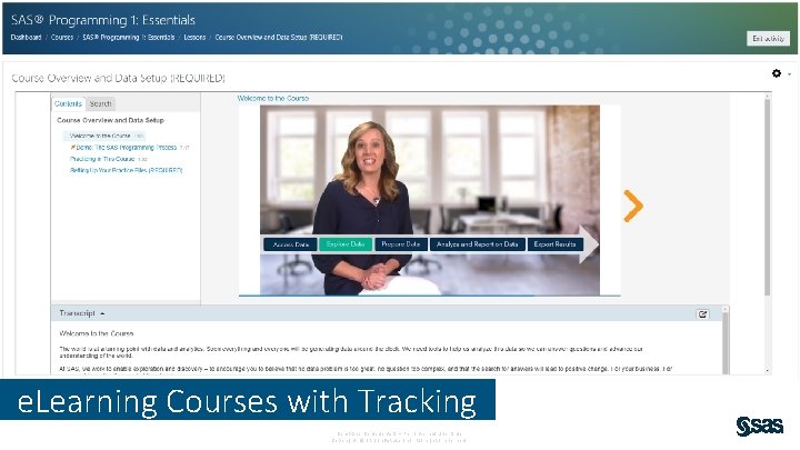 e. Learning Courses with Tracking Company Confident ial – For Internal Us e O