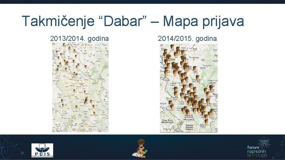 Takmičenje “Dabar” – Mapa prijava 2013/2014. godina 2014/2015. godina 