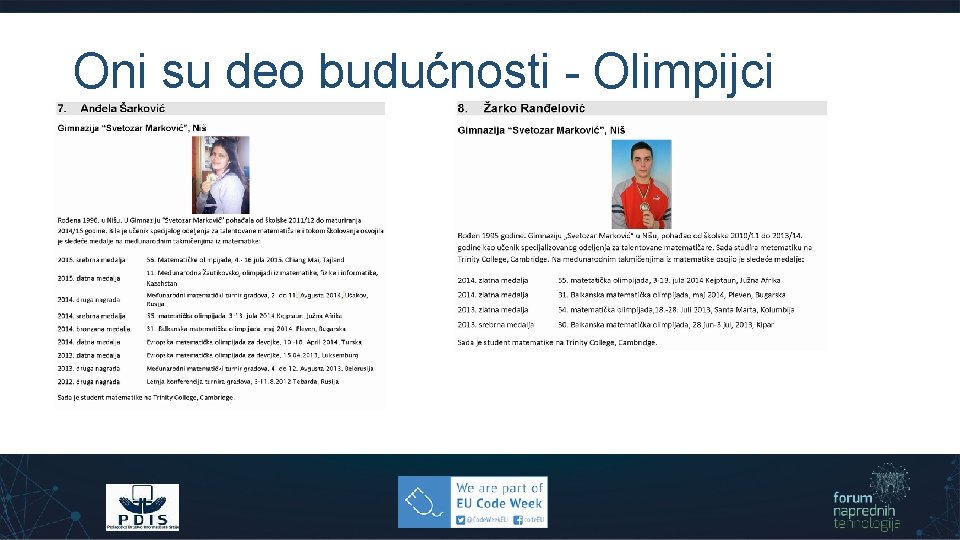 Oni su deo budućnosti - Olimpijci 