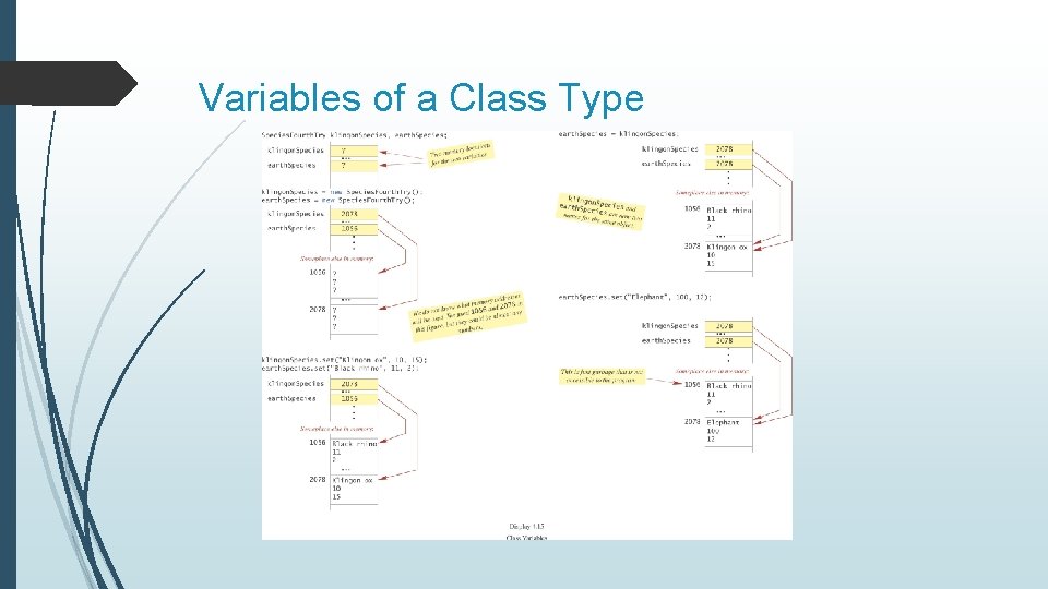 Variables of a Class Type 