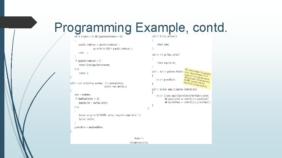 Programming Example, contd. 