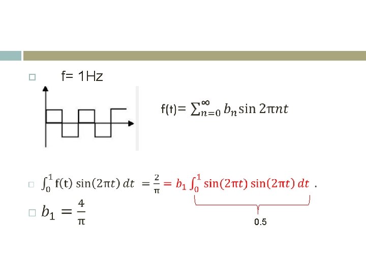  f= 1 Hz 0. 5 