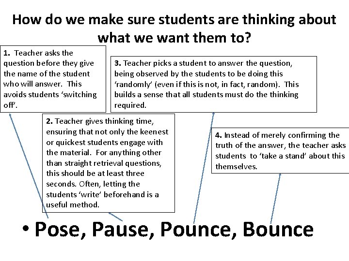 How do we make sure students are thinking about what we want them to?