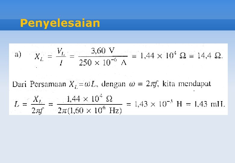 Penyelesaian 