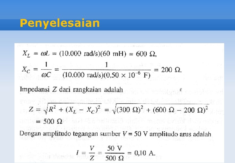 Penyelesaian 