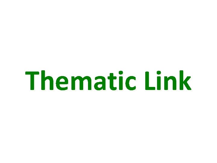 Thematic Link 