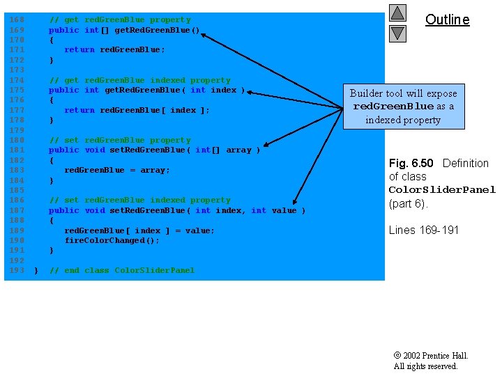 168 // get red. Green. Blue property 169 public int[] get. Red. Green. Blue()