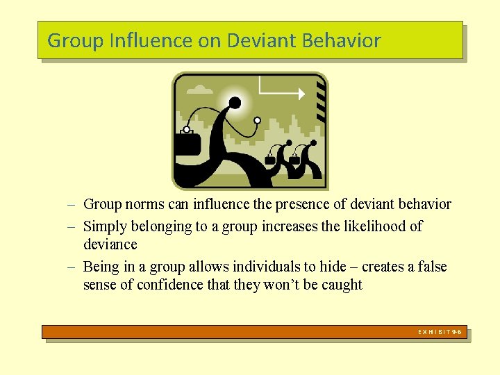 Group Influence on Deviant Behavior – Group norms can influence the presence of deviant