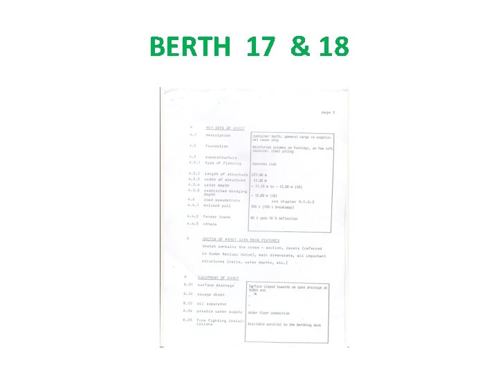 BERTH 17 & 18 