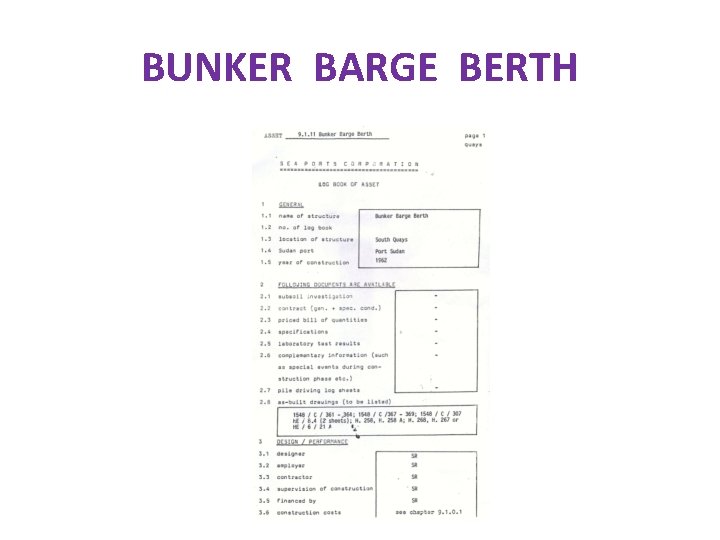 BUNKER BARGE BERTH 