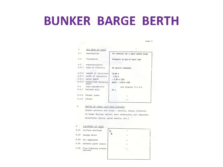 BUNKER BARGE BERTH 