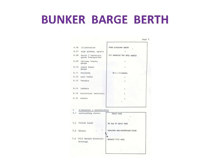 BUNKER BARGE BERTH 