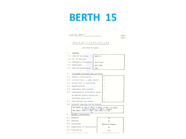 BERTH 15 