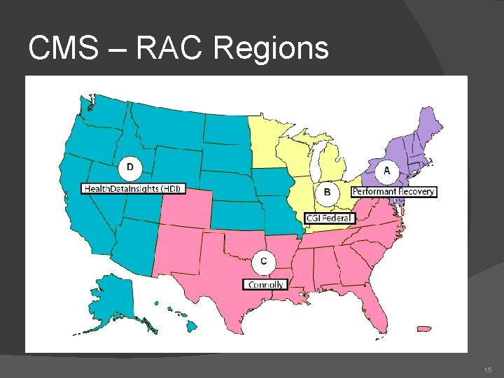 CMS – RAC Regions 15 