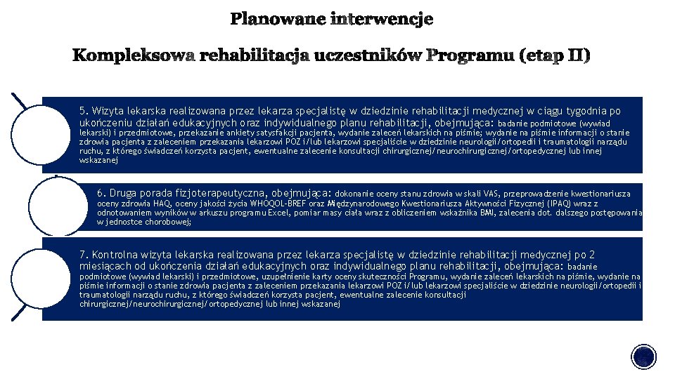 5. Wizyta lekarska realizowana przez lekarza specjalistę w dziedzinie rehabilitacji medycznej w ciągu tygodnia