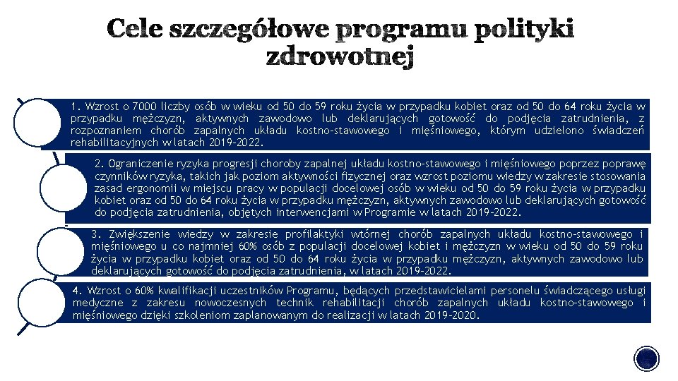 1. Wzrost o 7000 liczby osób w wieku od 50 do 59 roku życia