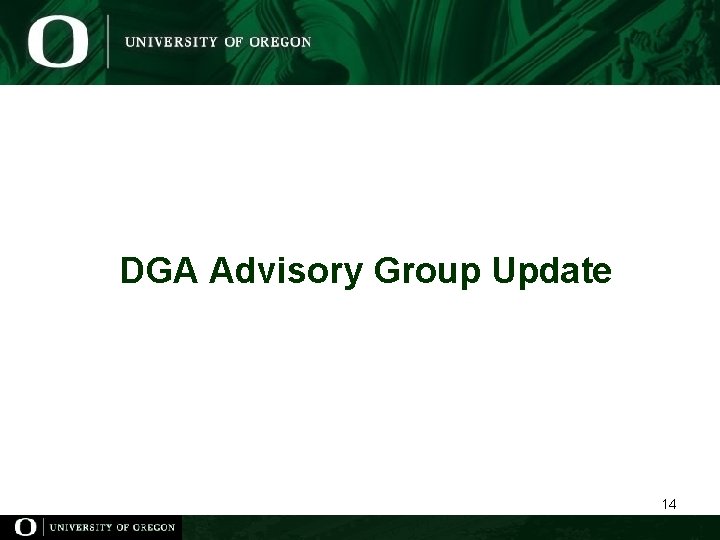 DGA Advisory Group Update 14 