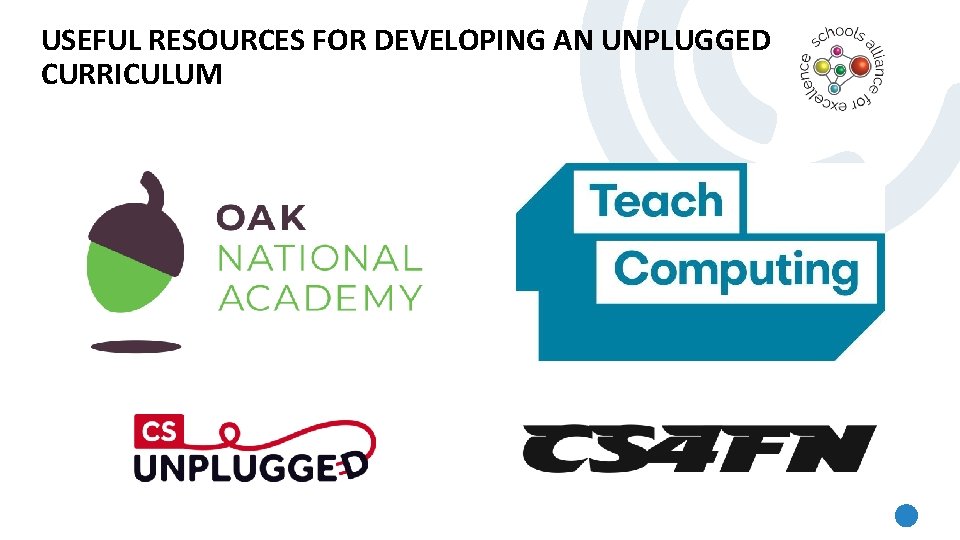 USEFUL RESOURCES FOR DEVELOPING AN UNPLUGGED CURRICULUM 