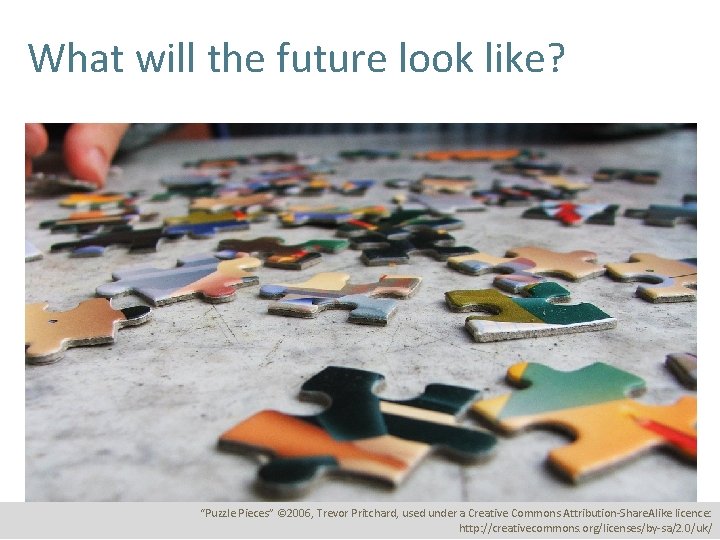 What will the future look like? “Puzzle Pieces” © 2006, Trevor Pritchard, used under