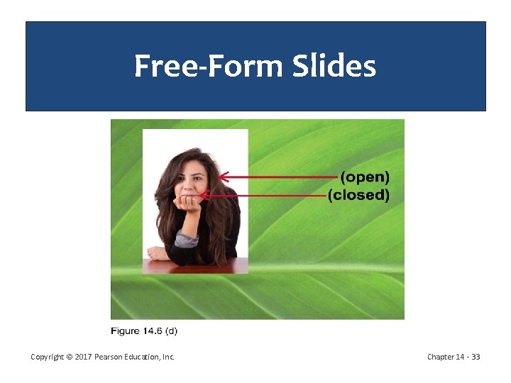 Free-Form Slides Copyright © 2017 Pearson Education, Inc. Chapter 14 - 33 
