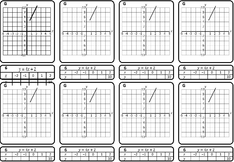 G 10 8 6 4 2 -5 -4 -3 -2 -1 -2 -4 -6 G 10 8 6 4 2 -5 -4 -3 -2 -1 -2 -4 -6