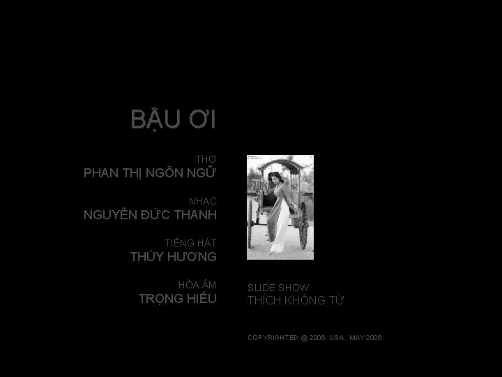 BẬU ƠI THƠ PHAN THỊ NGÔN NGỮ NHẠC NGUYỄN ĐỨC THANH TIẾNG HÁT THÚY