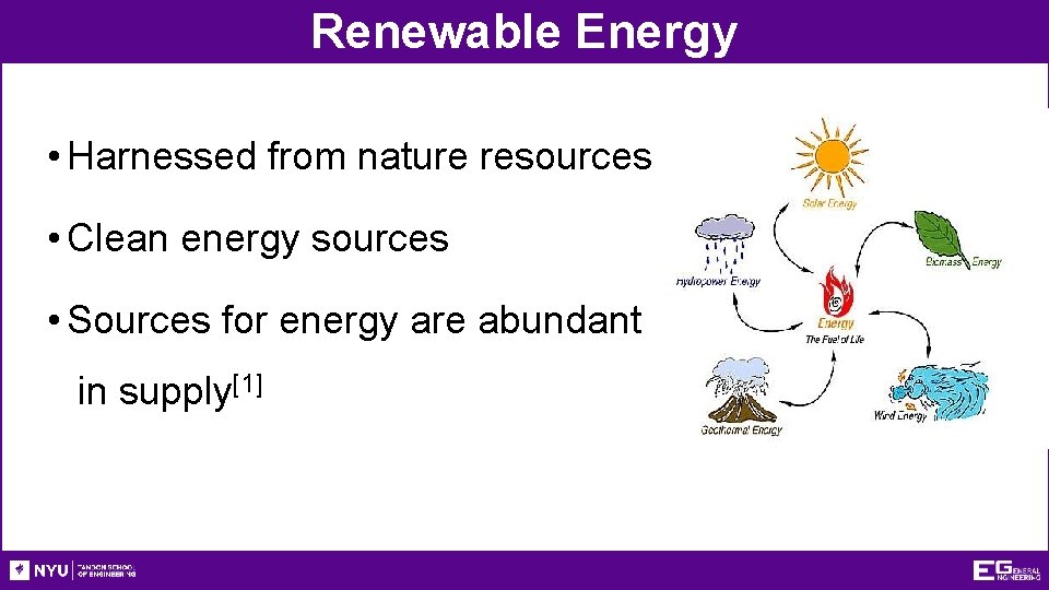 Renewable Energy • Harnessed from nature resources • Clean energy sources • Sources for