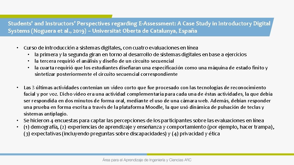 Students' and Instructors' Perspectives regarding E-Assessment: A Case Study in Introductory Digital Systems (Noguera