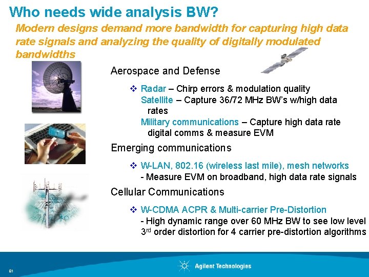 Who needs wide analysis BW? Modern designs demand more bandwidth for capturing high data