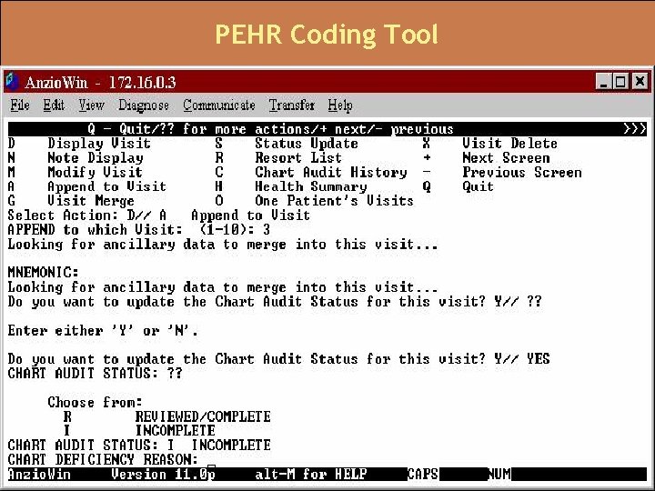 PEHR Coding Tool 