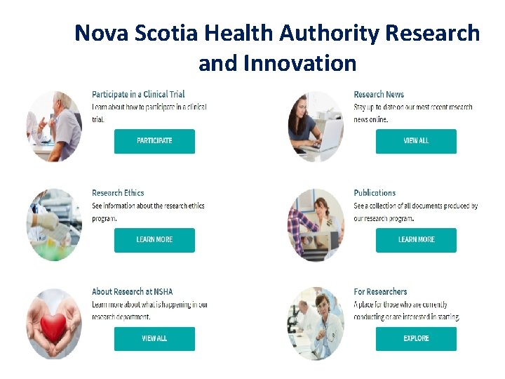 Nova Scotia Health Authority Research and Innovation 