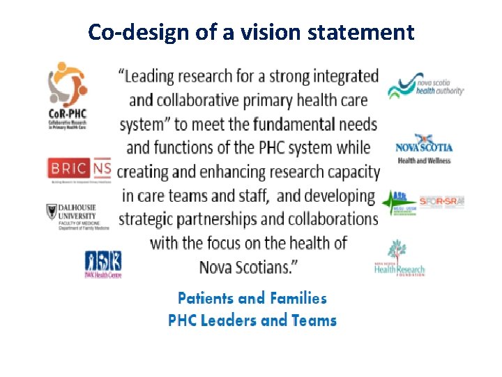 Co-design of a vision statement 