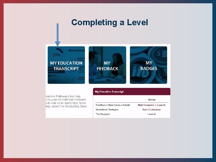 Completing a Level 