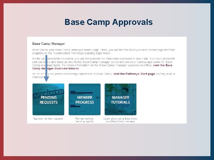 Base Camp Approvals 