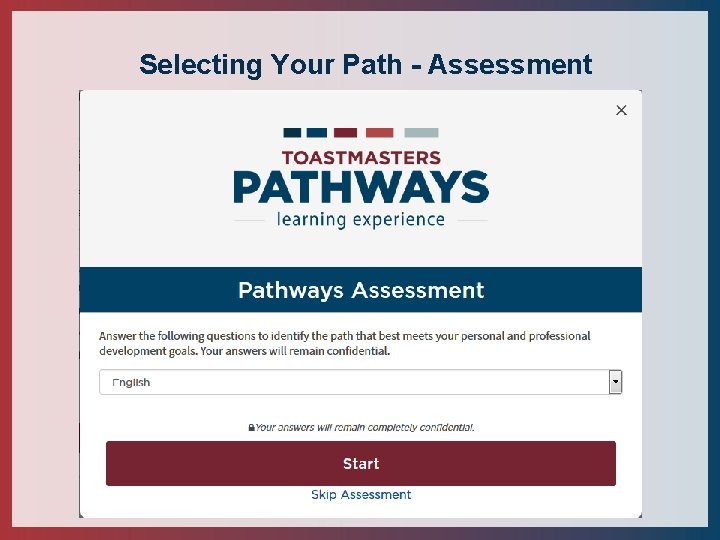 Selecting Your Path - Assessment 