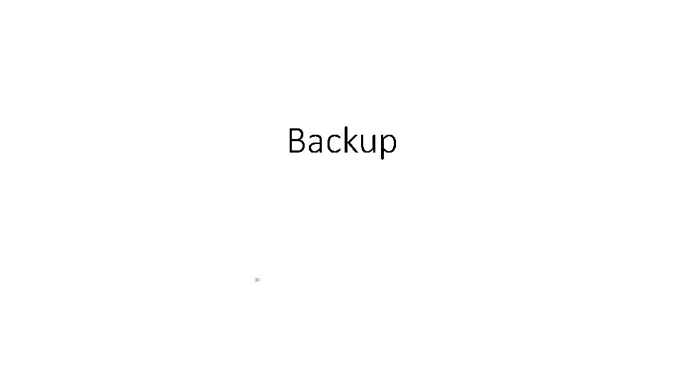 Backup 30 