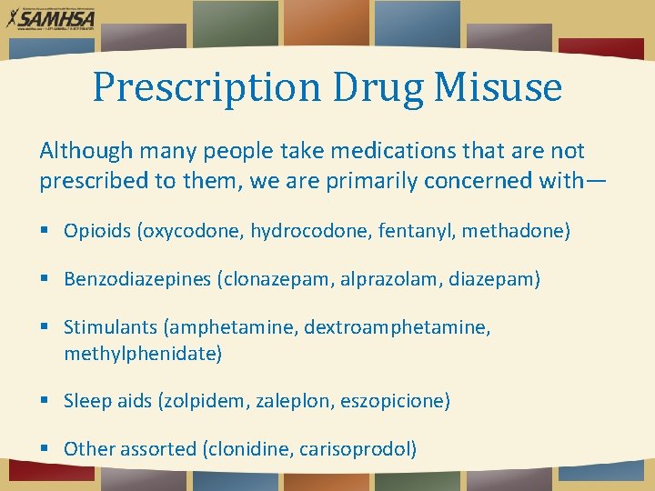 Prescription Drug Misuse Although many people take medications that are not prescribed to them,