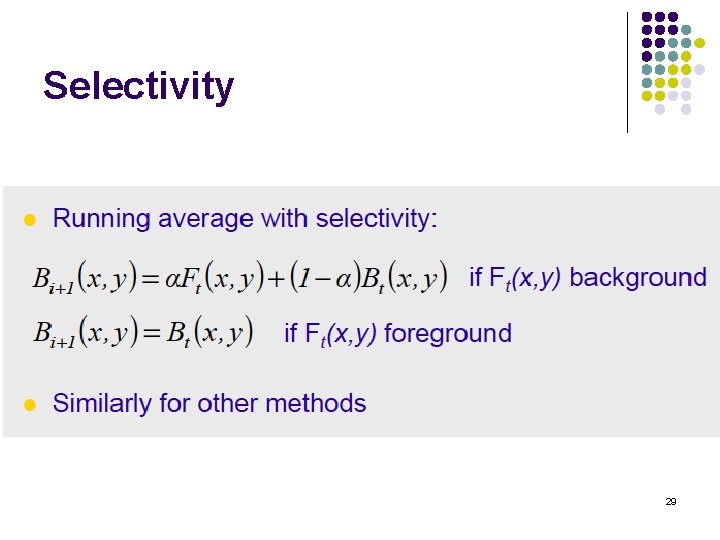 Selectivity 29 