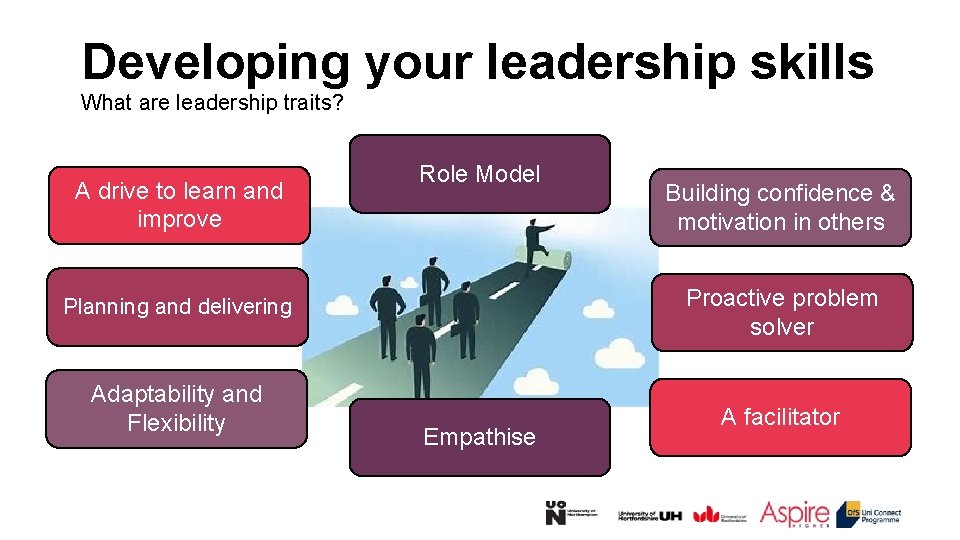 Developing your leadership skills What are leadership traits? A drive to learn and improve