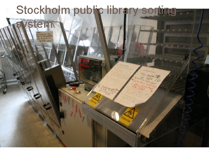 Stockholm public library sorting system 