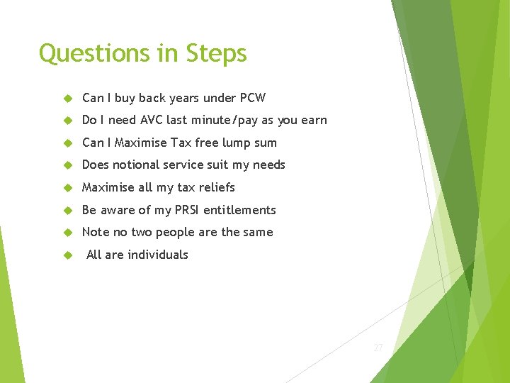 Questions in Steps Can I buy back years under PCW Do I need AVC