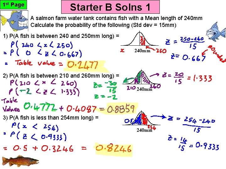 1 st Page Starter B Solns 1 A salmon farm water tank contains fish