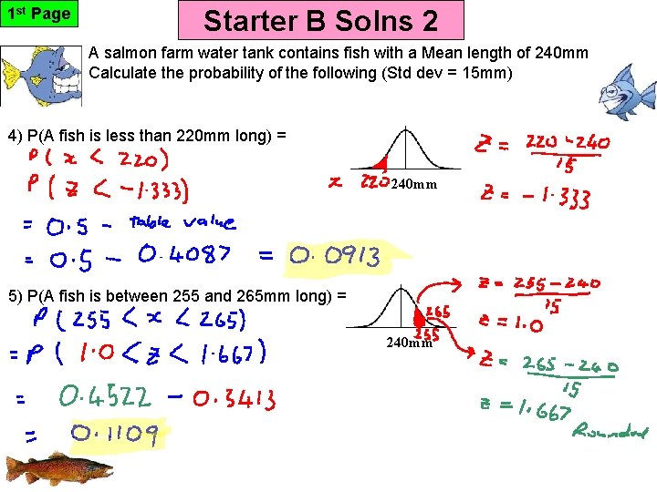 1 st Page Starter B Solns 2 A salmon farm water tank contains fish