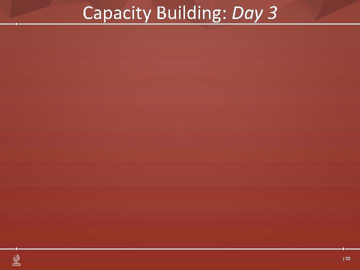 Capacity Building: Day 3 | 32 Capacity Building: Day 3 | 32
