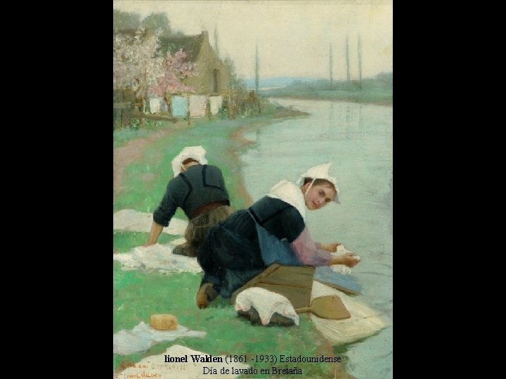 lionel Walden (1861 -1933) Estadounidense Día de lavado en Bretaña 