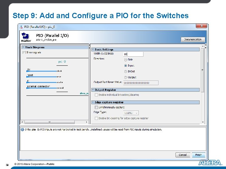 Step 9: Add and Configure a PIO for the Switches 39 Step 9: Add and Configure a PIO for the Switches 39